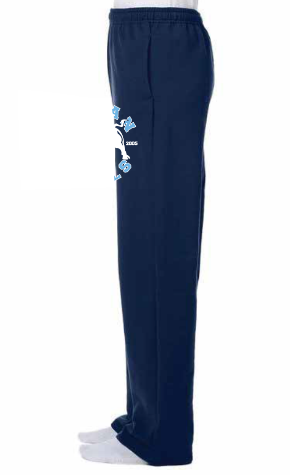 Sweatpants: Open Bottom with Circular Logo