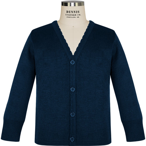 Sweater: Dennis Uniform Scallop Cardigan